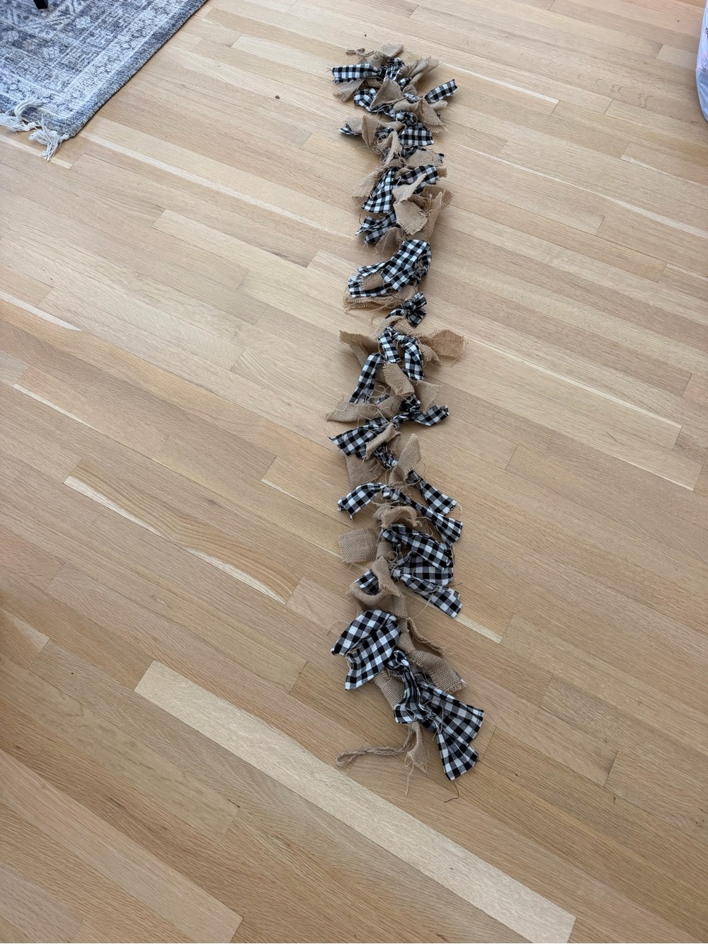 Hobby Lobby Burlap and Black Gingham Garland